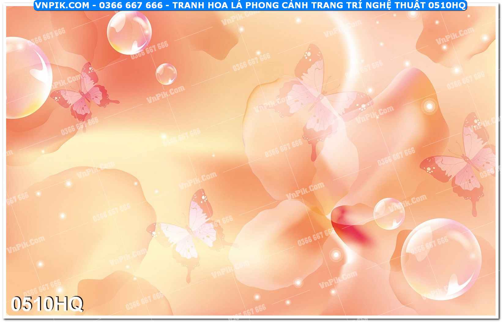 Tranh hoa lá phong cảnh trang trí nghệ thuật 0510HQ