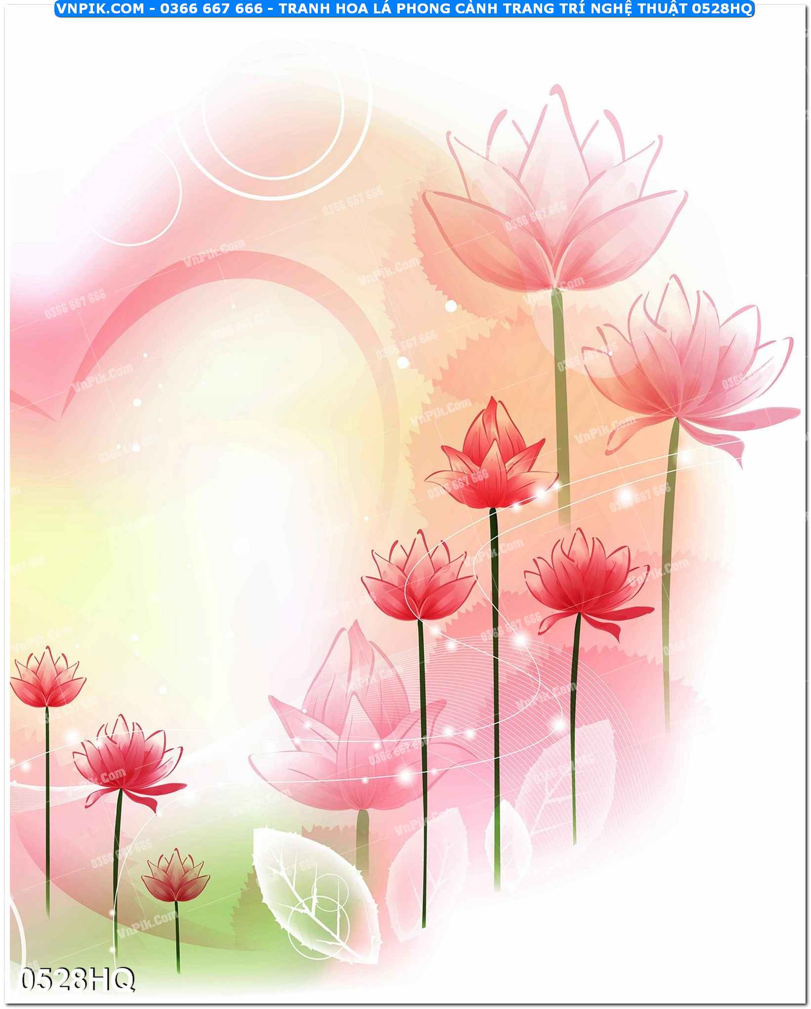 Tranh hoa lá phong cảnh trang trí nghệ thuật 0528HQ