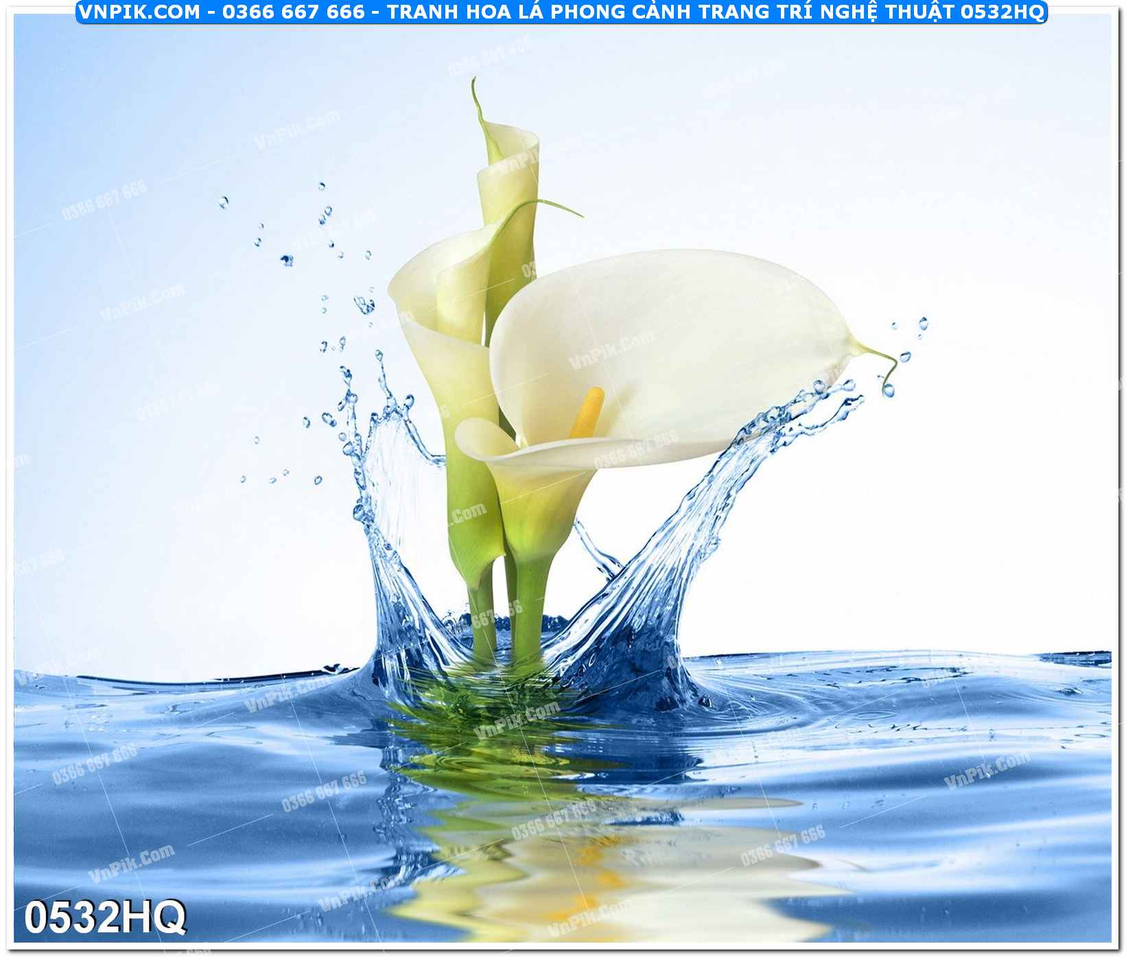 Tranh hoa lá phong cảnh trang trí nghệ thuật 0532HQ