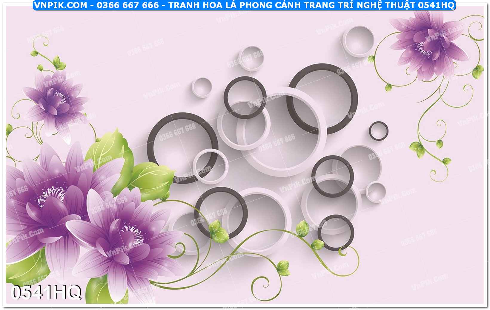 Tranh hoa lá phong cảnh trang trí nghệ thuật 0541HQ