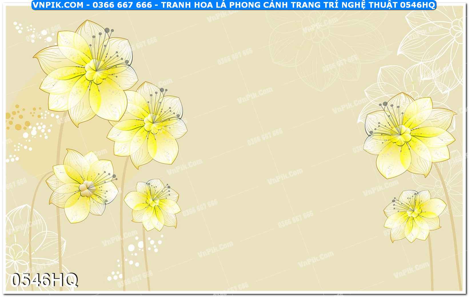 Tranh hoa lá phong cảnh trang trí nghệ thuật 0546HQ