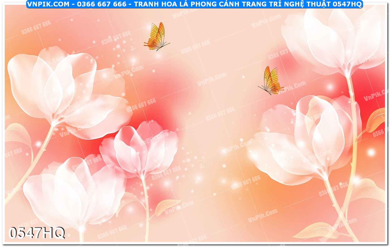 Tranh hoa lá phong cảnh trang trí nghệ thuật 0547HQ