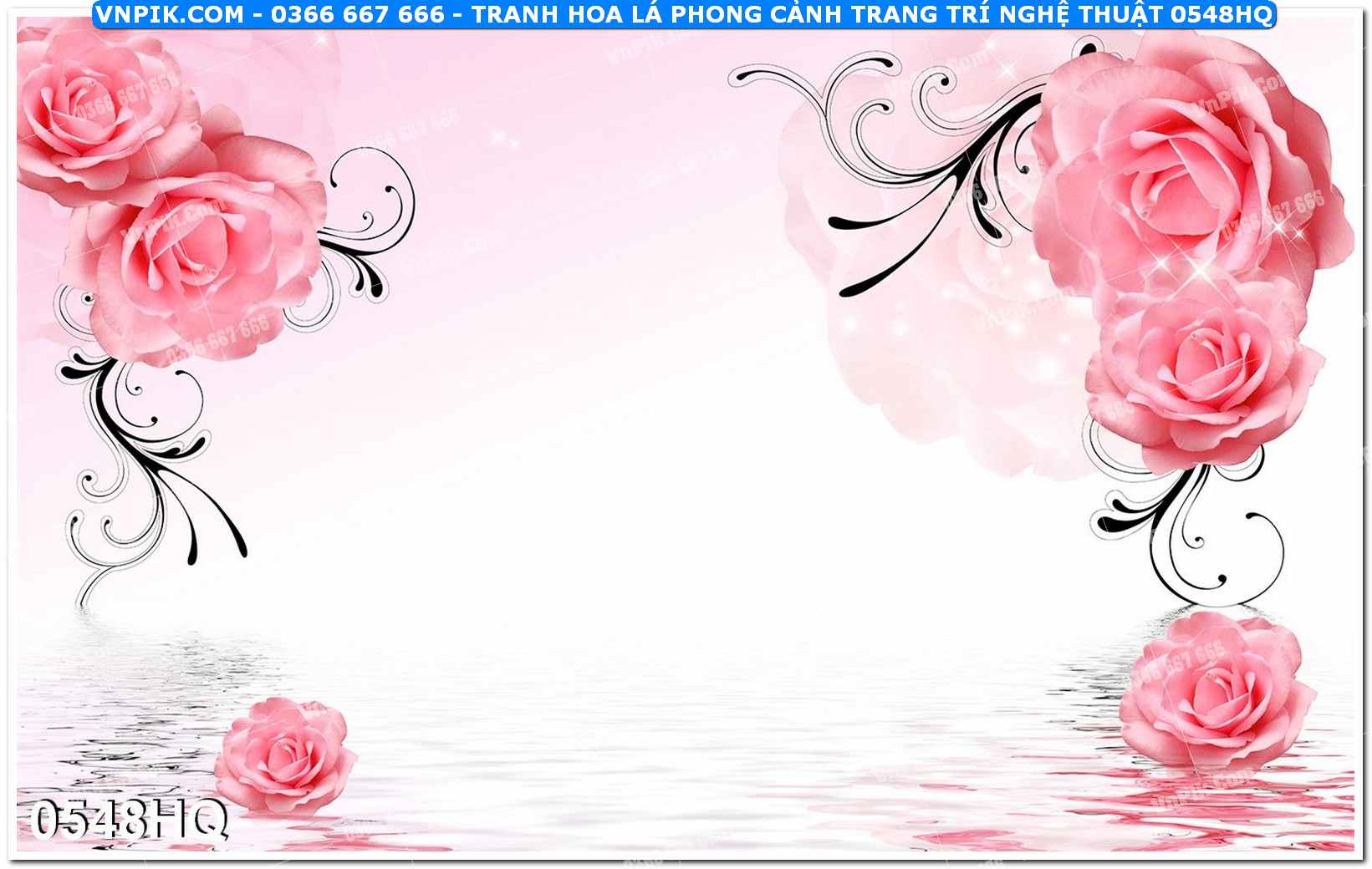 Tranh hoa lá phong cảnh trang trí nghệ thuật 0548HQ