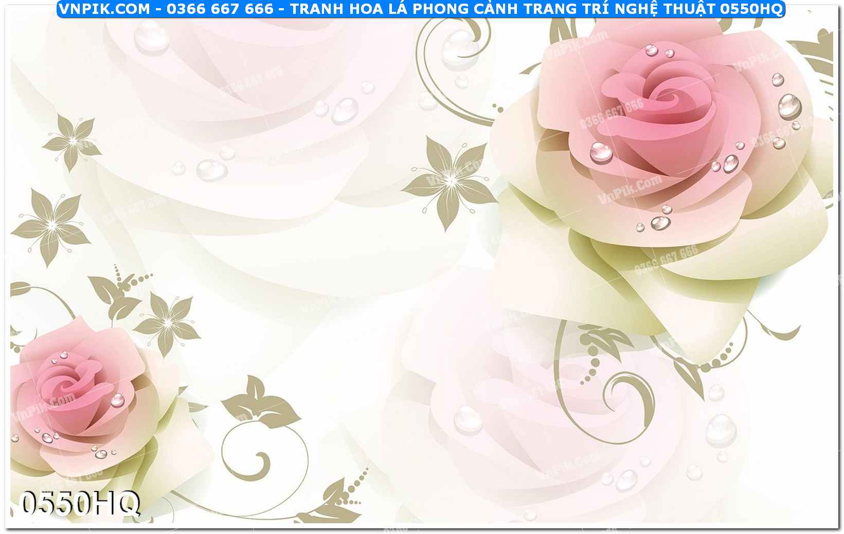 Tranh hoa lá phong cảnh trang trí nghệ thuật 0550HQ