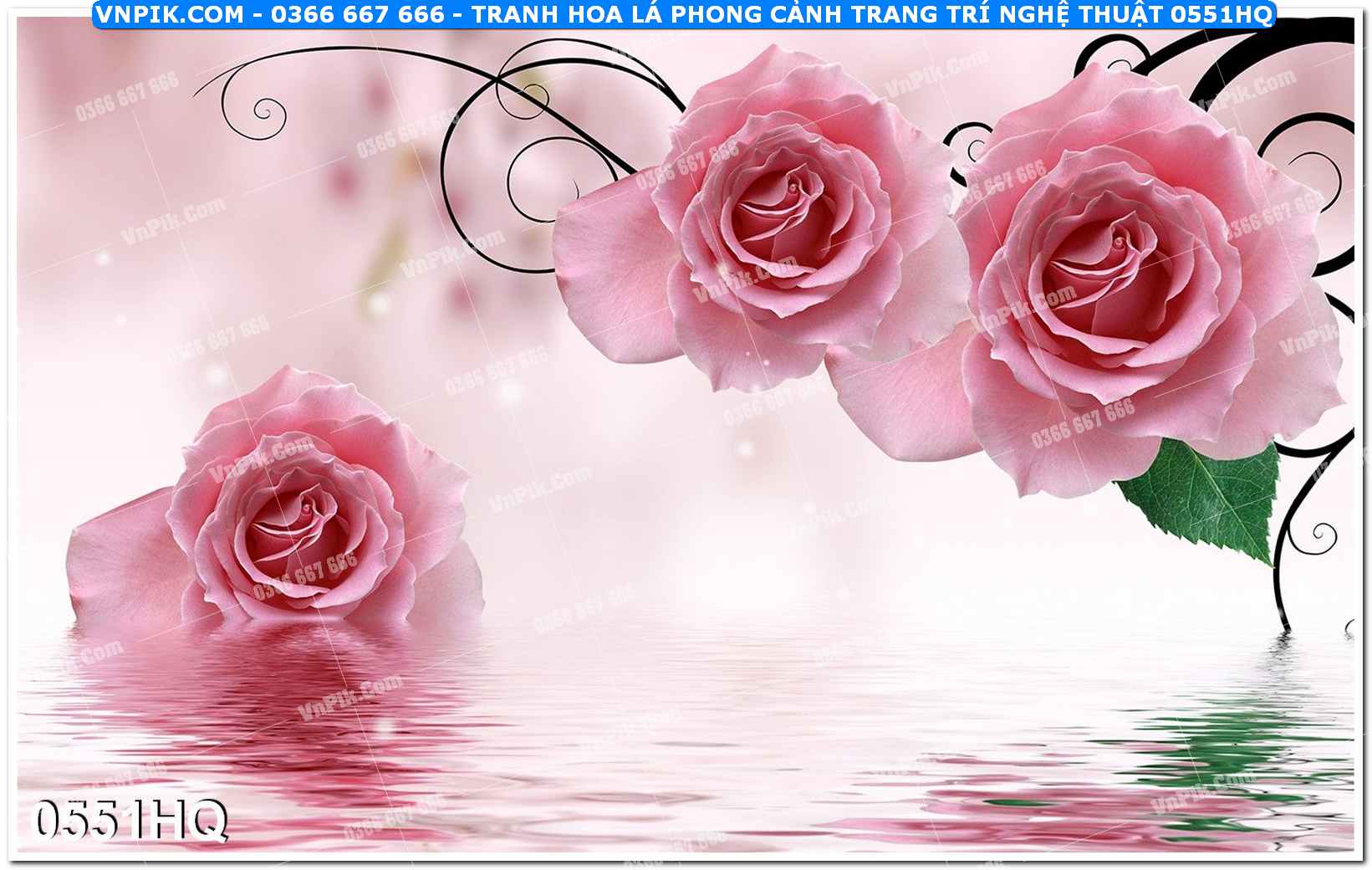 Tranh hoa lá phong cảnh trang trí nghệ thuật 0551HQ