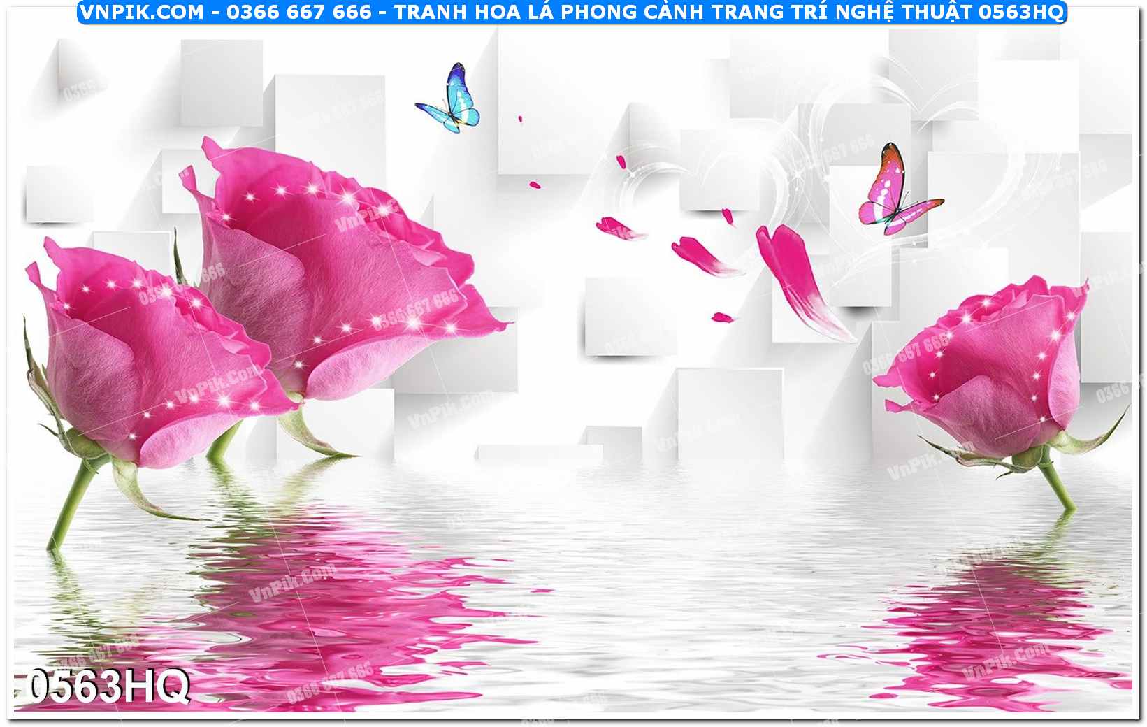 Tranh hoa lá phong cảnh trang trí nghệ thuật 0563HQ