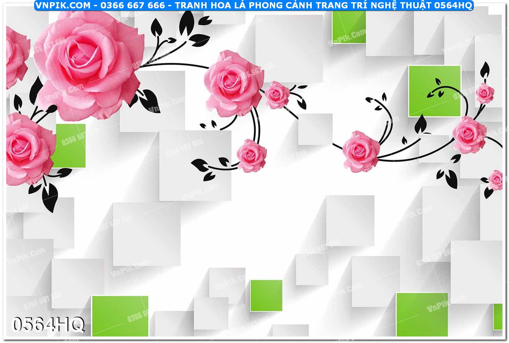 Tranh hoa lá phong cảnh trang trí nghệ thuật 0564HQ