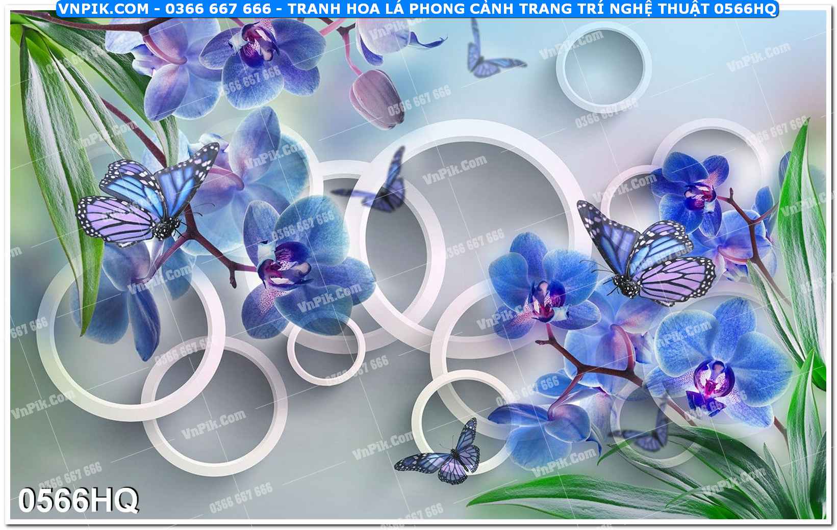 Tranh hoa lá phong cảnh trang trí nghệ thuật 0566HQ