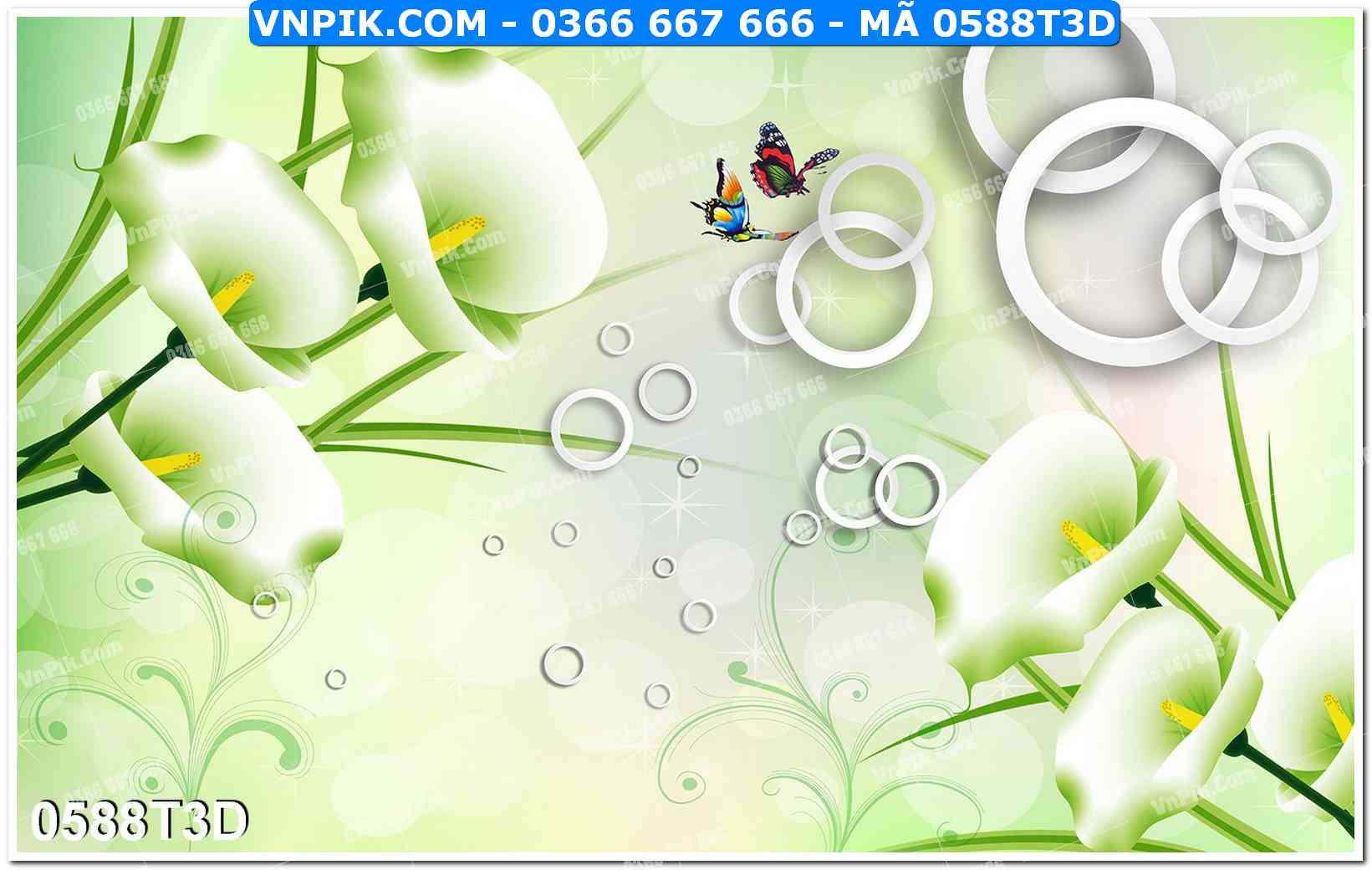 Trah Treo Tường – Tranh 3D Hiện Đại 0588T3D