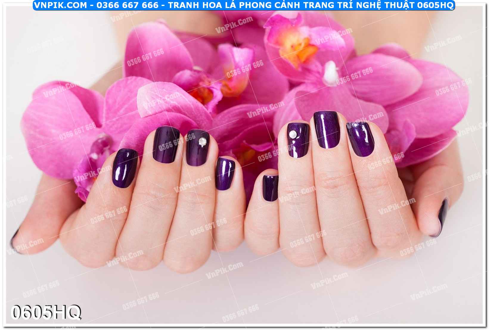 Tranh hoa lá phong cảnh trang trí nghệ thuật 0605HQ