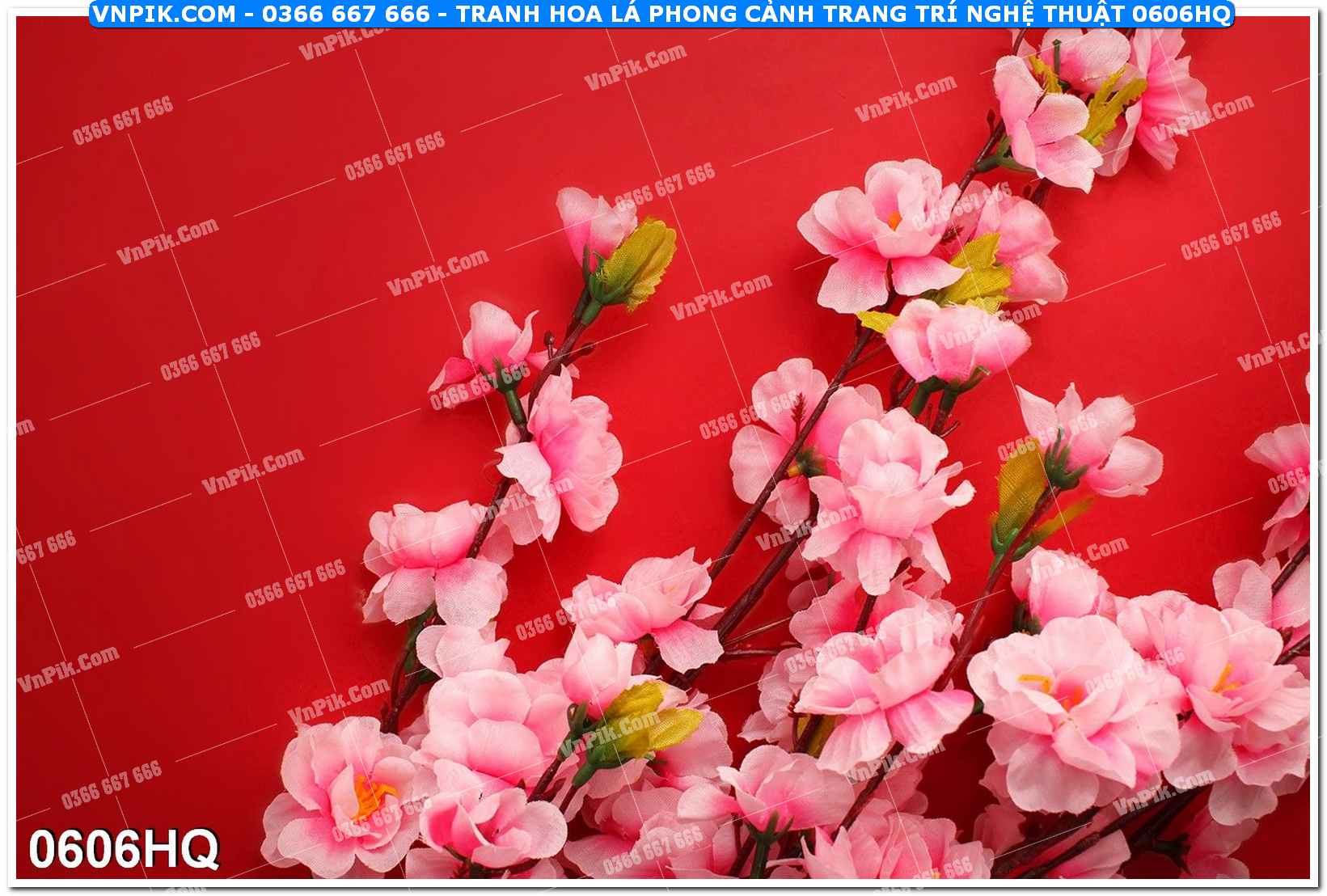 Tranh hoa lá phong cảnh trang trí nghệ thuật 0606HQ