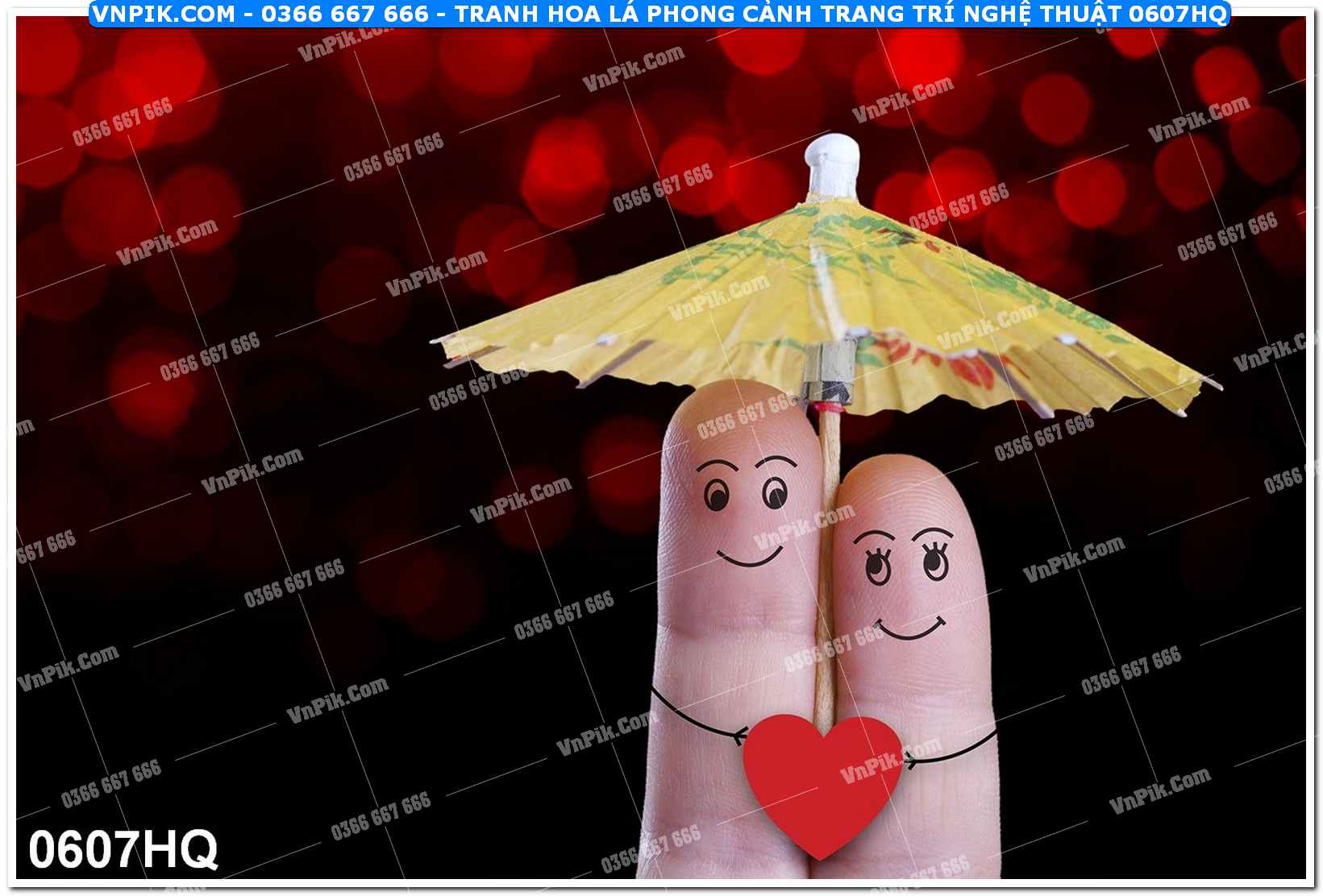 Tranh hoa lá phong cảnh trang trí nghệ thuật 0607HQ