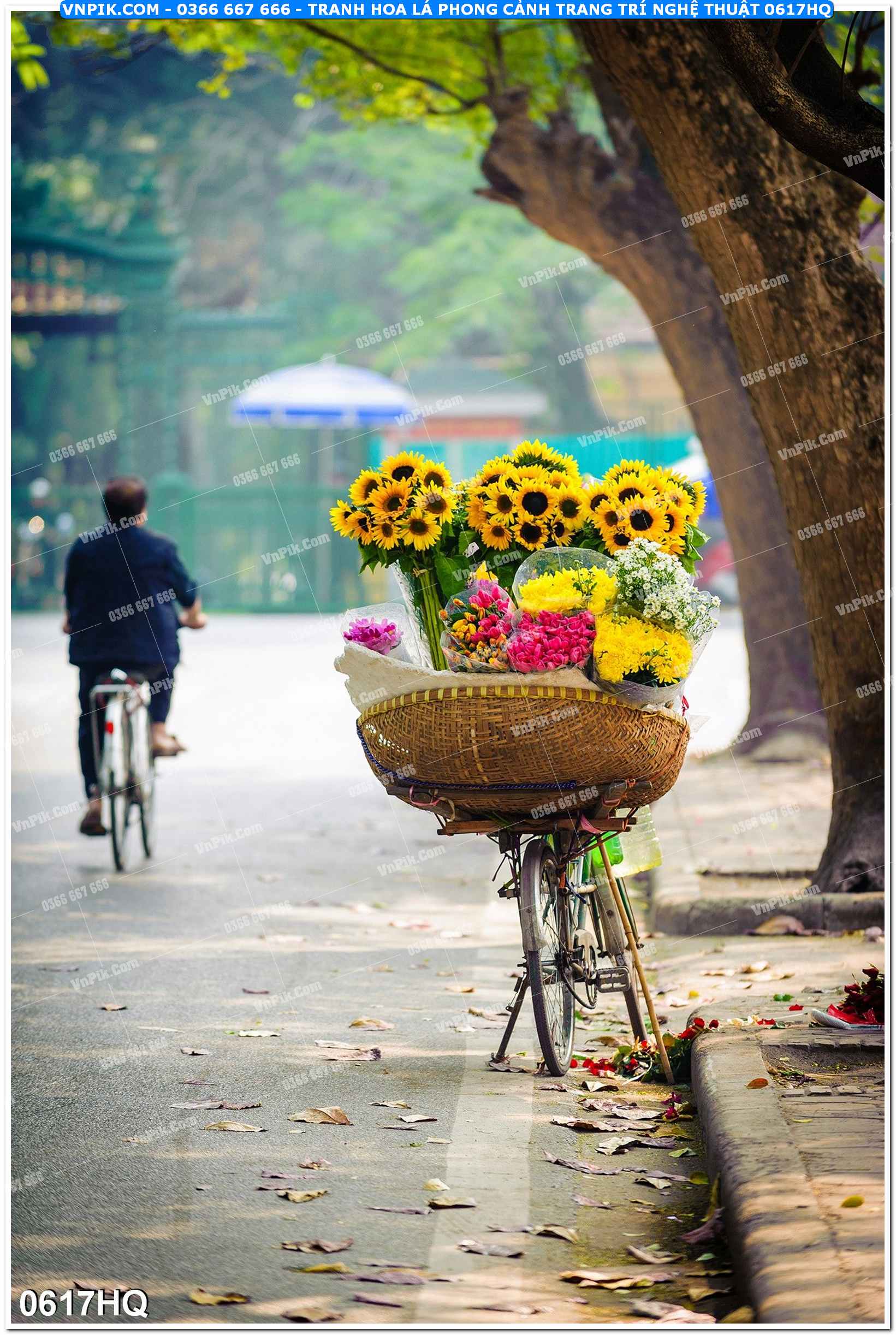 Tranh hoa lá phong cảnh trang trí nghệ thuật 0617HQ