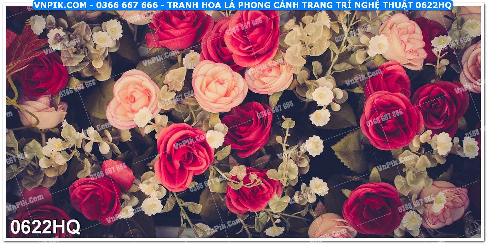 Tranh hoa lá phong cảnh trang trí nghệ thuật 0622HQ
