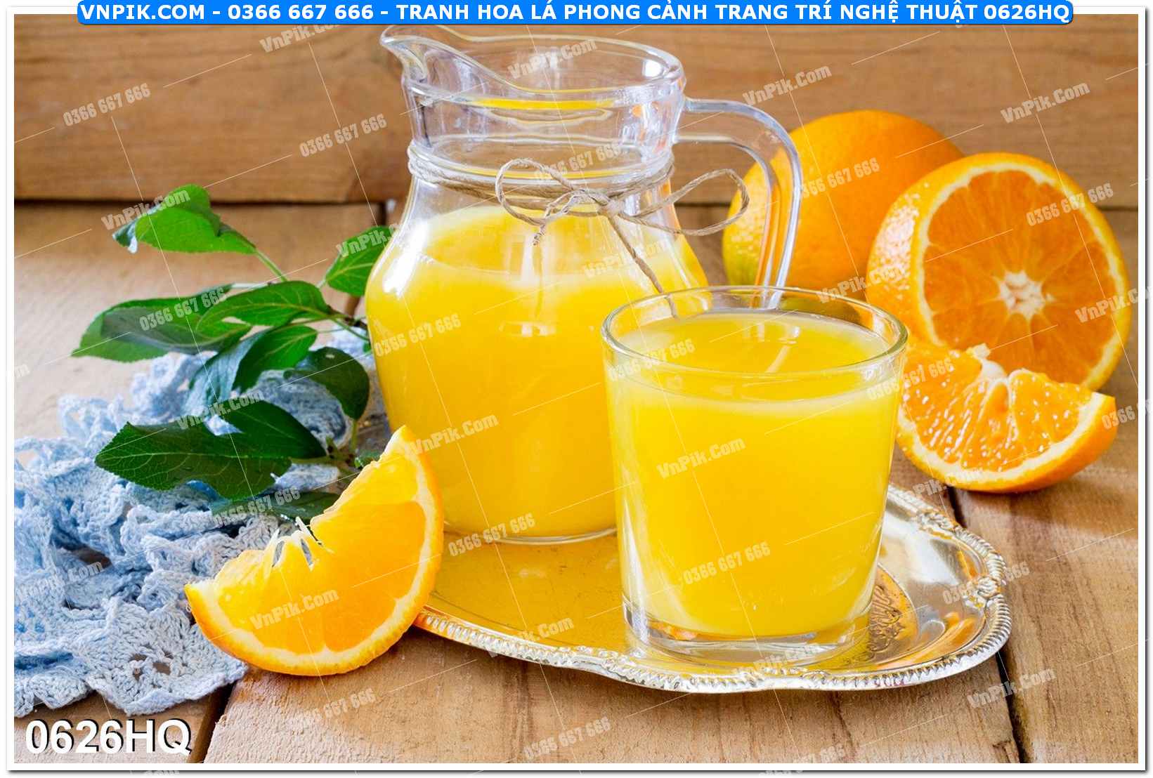 Tranh hoa lá phong cảnh trang trí nghệ thuật 0626HQ