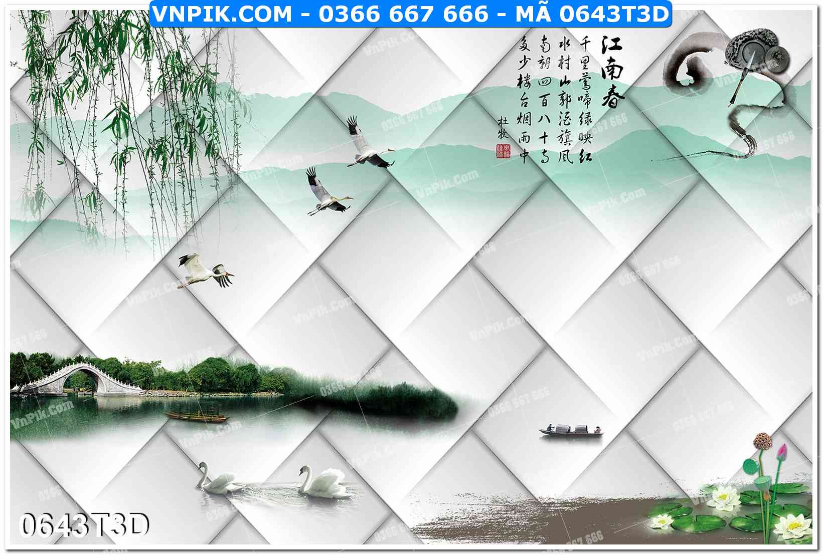 Trah Treo Tường – Tranh 3D Hiện Đại 0643T3D