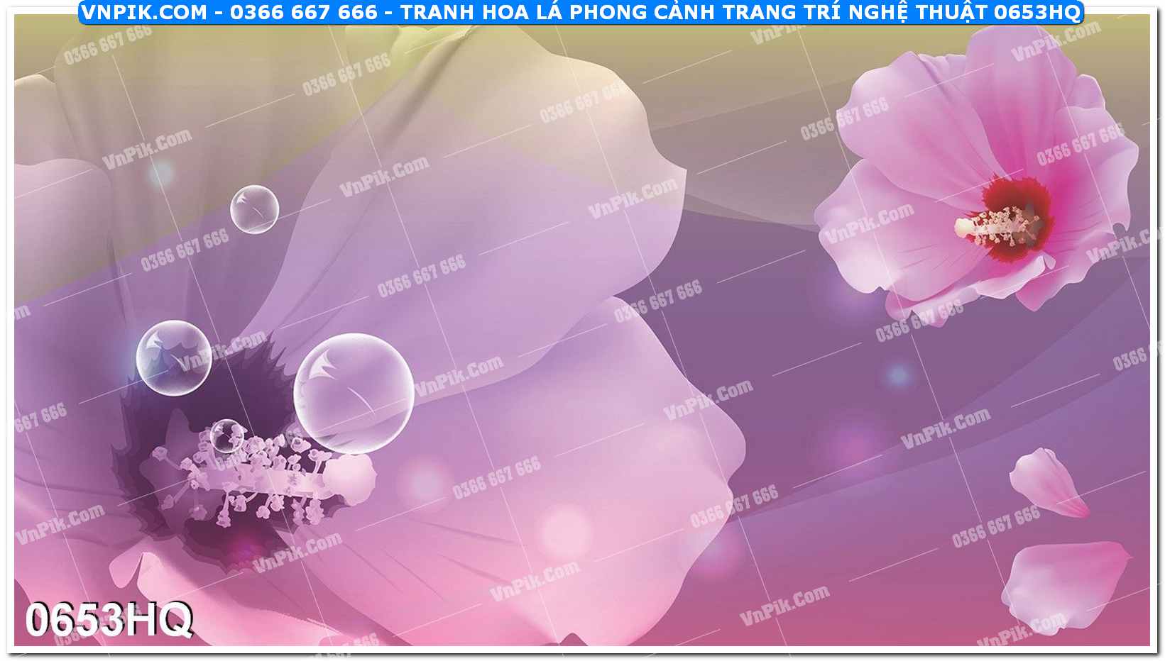 Tranh hoa lá phong cảnh trang trí nghệ thuật 0653HQ