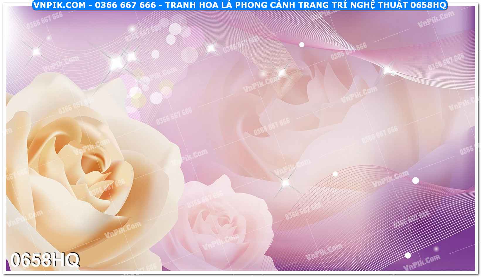 Tranh hoa lá phong cảnh trang trí nghệ thuật 0658HQ