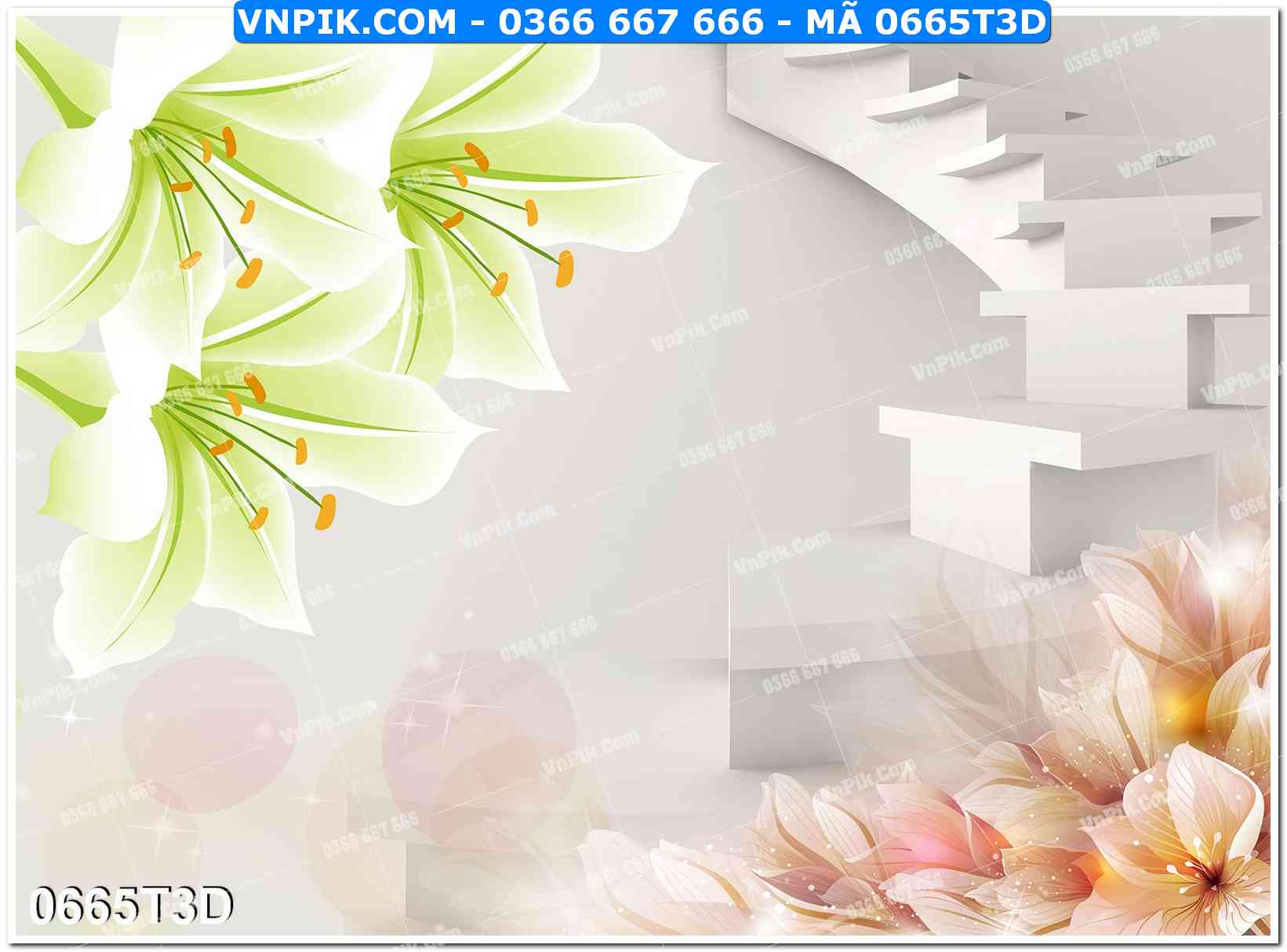 Trah Treo Tường – Tranh 3D Hiện Đại 0665T3D