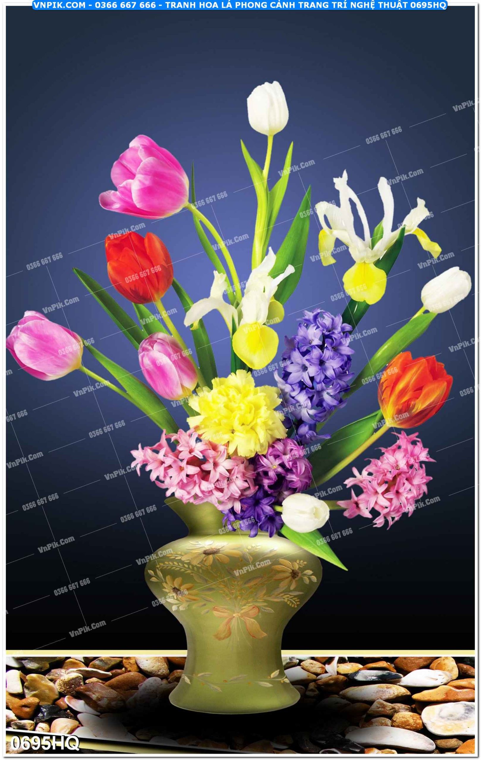 Tranh hoa lá phong cảnh trang trí nghệ thuật 0695HQ
