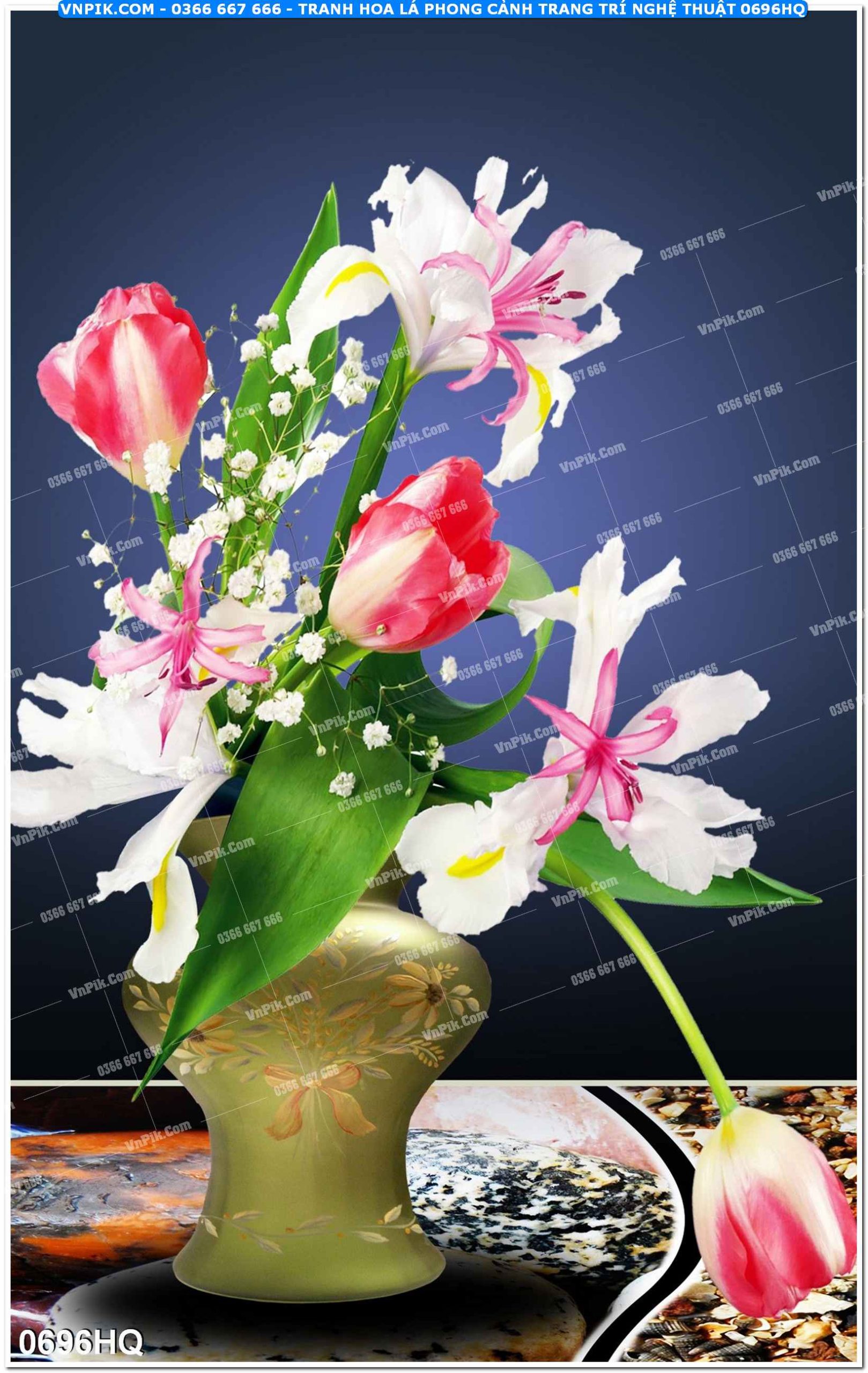 Tranh hoa lá phong cảnh trang trí nghệ thuật 0696HQ