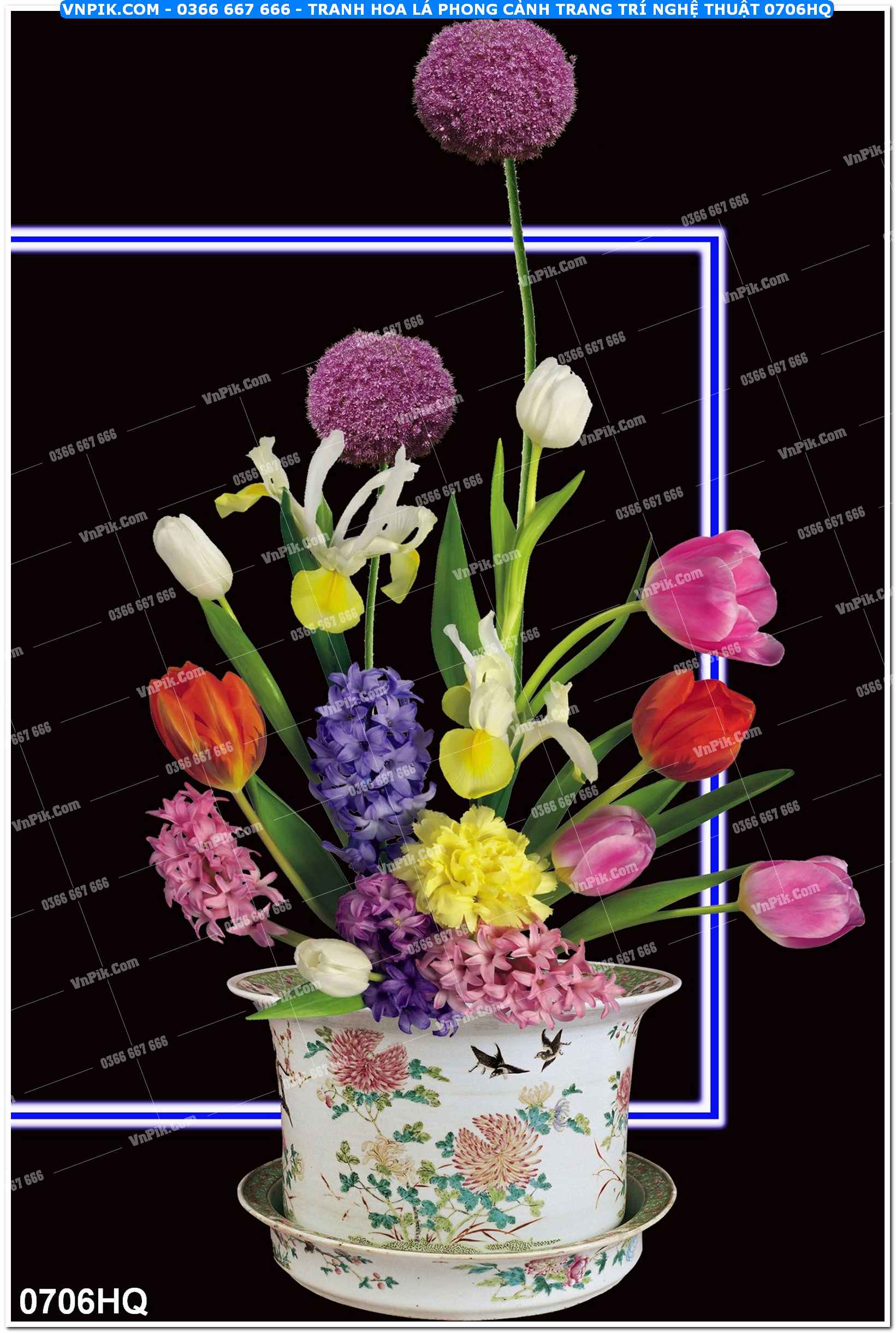 Tranh hoa lá phong cảnh trang trí nghệ thuật 0706HQ