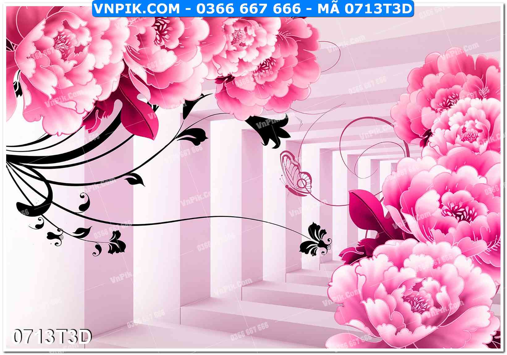 Trah Treo Tường – Tranh 3D Hiện Đại 0713T3D