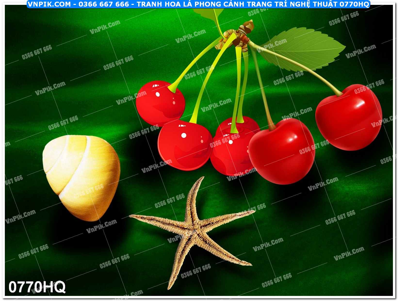 Tranh hoa lá phong cảnh trang trí nghệ thuật 0770HQ