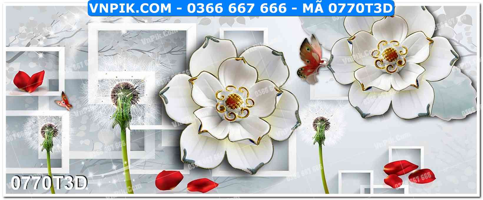 Trah Treo Tường – Tranh 3D Hiện Đại 0770T3D
