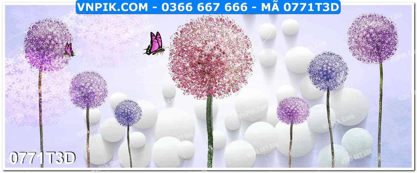 Trah Treo Tường – Tranh 3D Hiện Đại 0771T3D