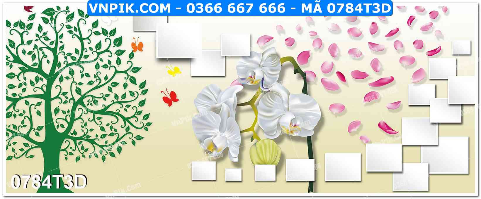 Trah Treo Tường – Tranh 3D Hiện Đại 0784T3D