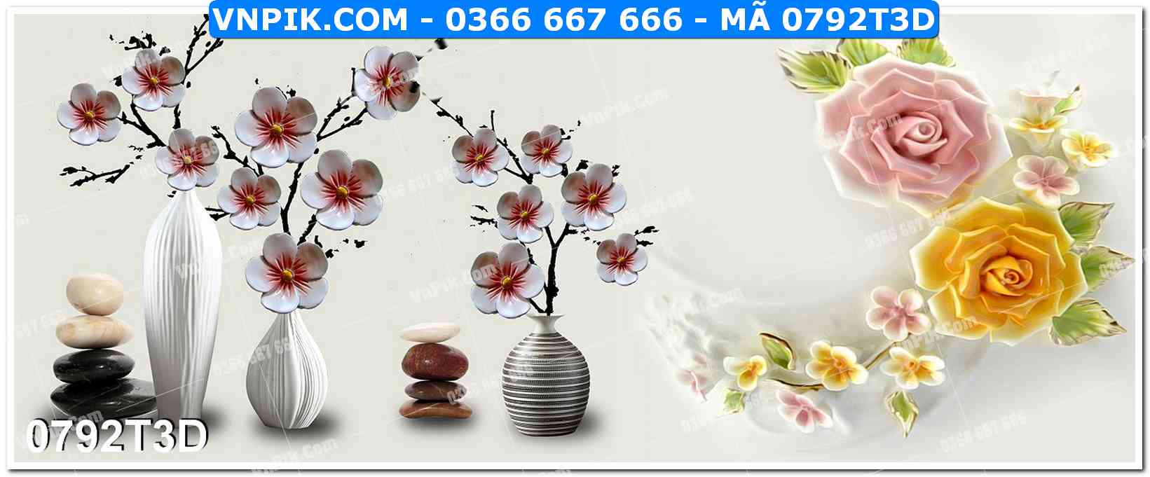 Trah Treo Tường – Tranh 3D Hiện Đại 0792T3D