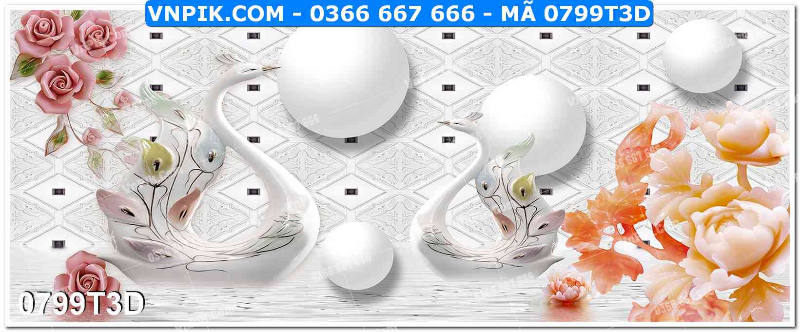 Trah Treo Tường – Tranh 3D Hiện Đại 0799T3D
