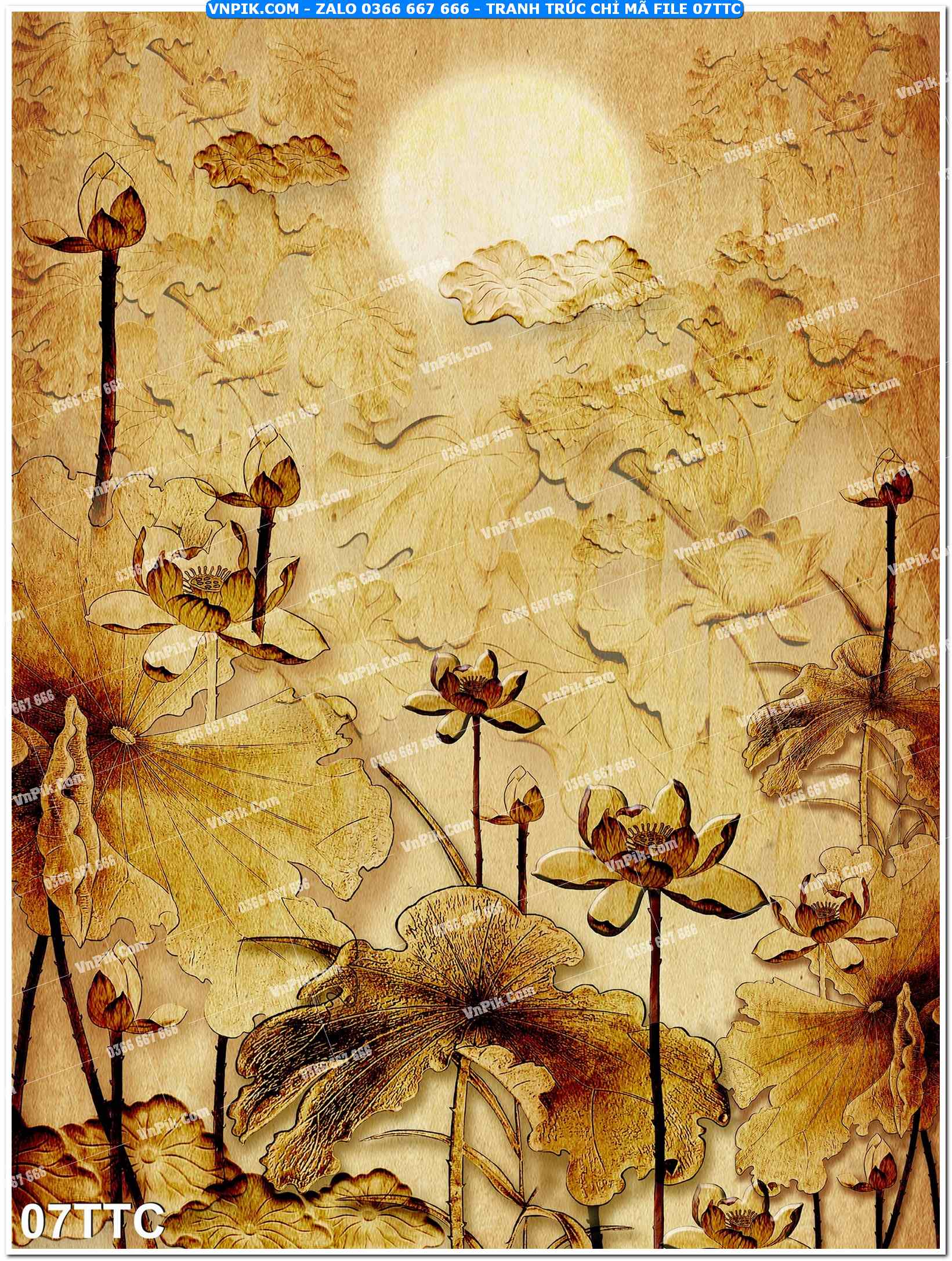 Tranh trúc chỉ – tranh trang trí bàn thờ 07TTC