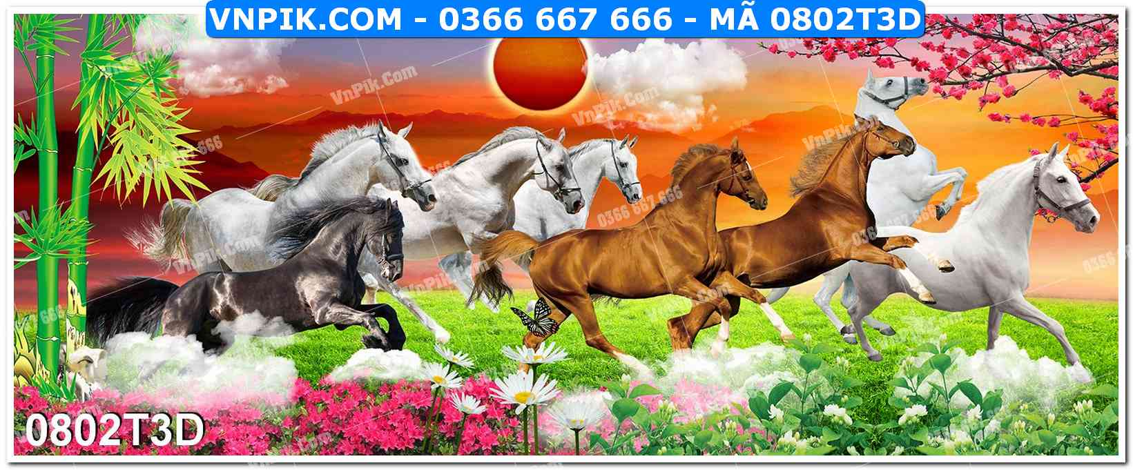 Trah Treo Tường – Tranh 3D Hiện Đại 0802T3D