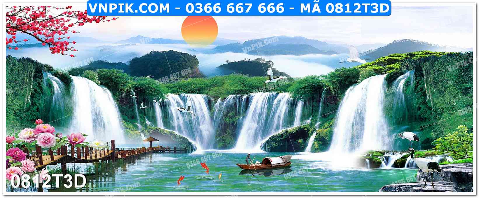 Trah Treo Tường – Tranh 3D Hiện Đại 0812T3D