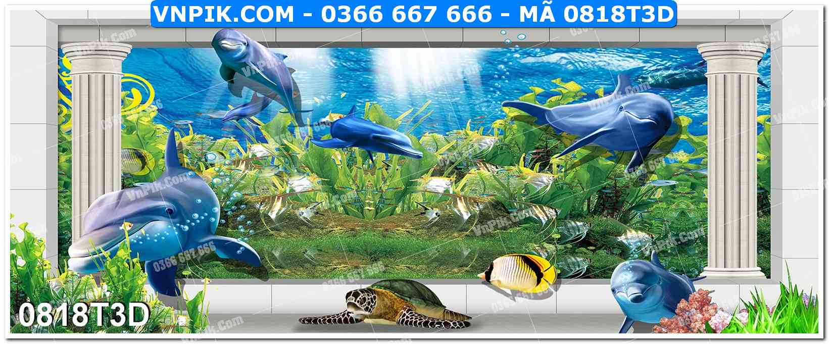 Trah Treo Tường – Tranh 3D Hiện Đại 0818T3D