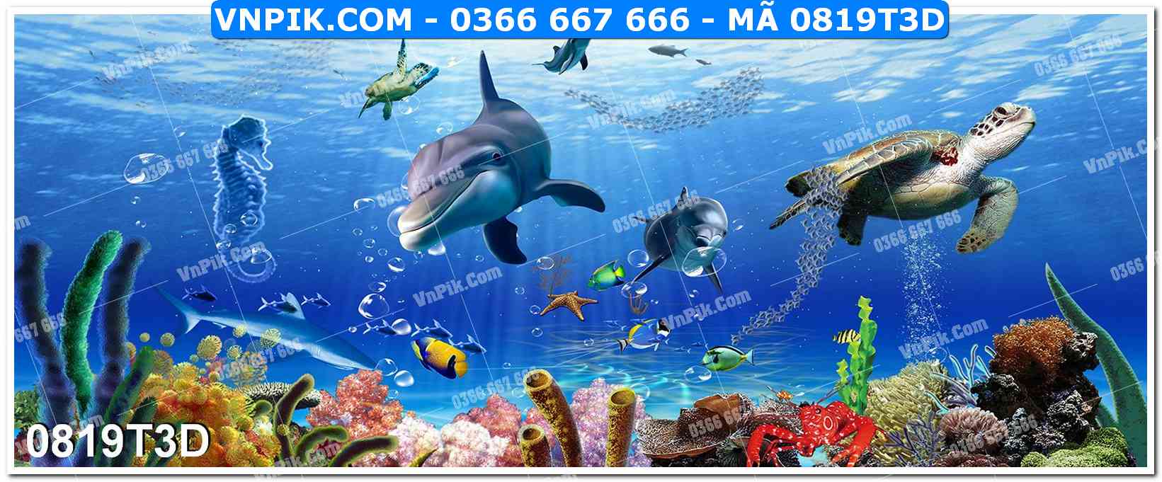 Trah Treo Tường – Tranh 3D Hiện Đại 0819T3D