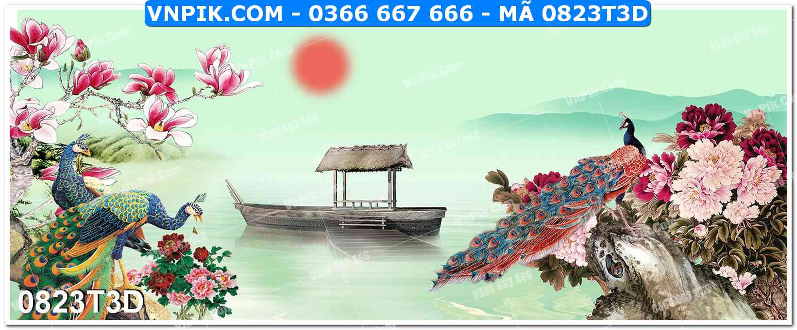 Trah Treo Tường – Tranh 3D Hiện Đại 0823T3D