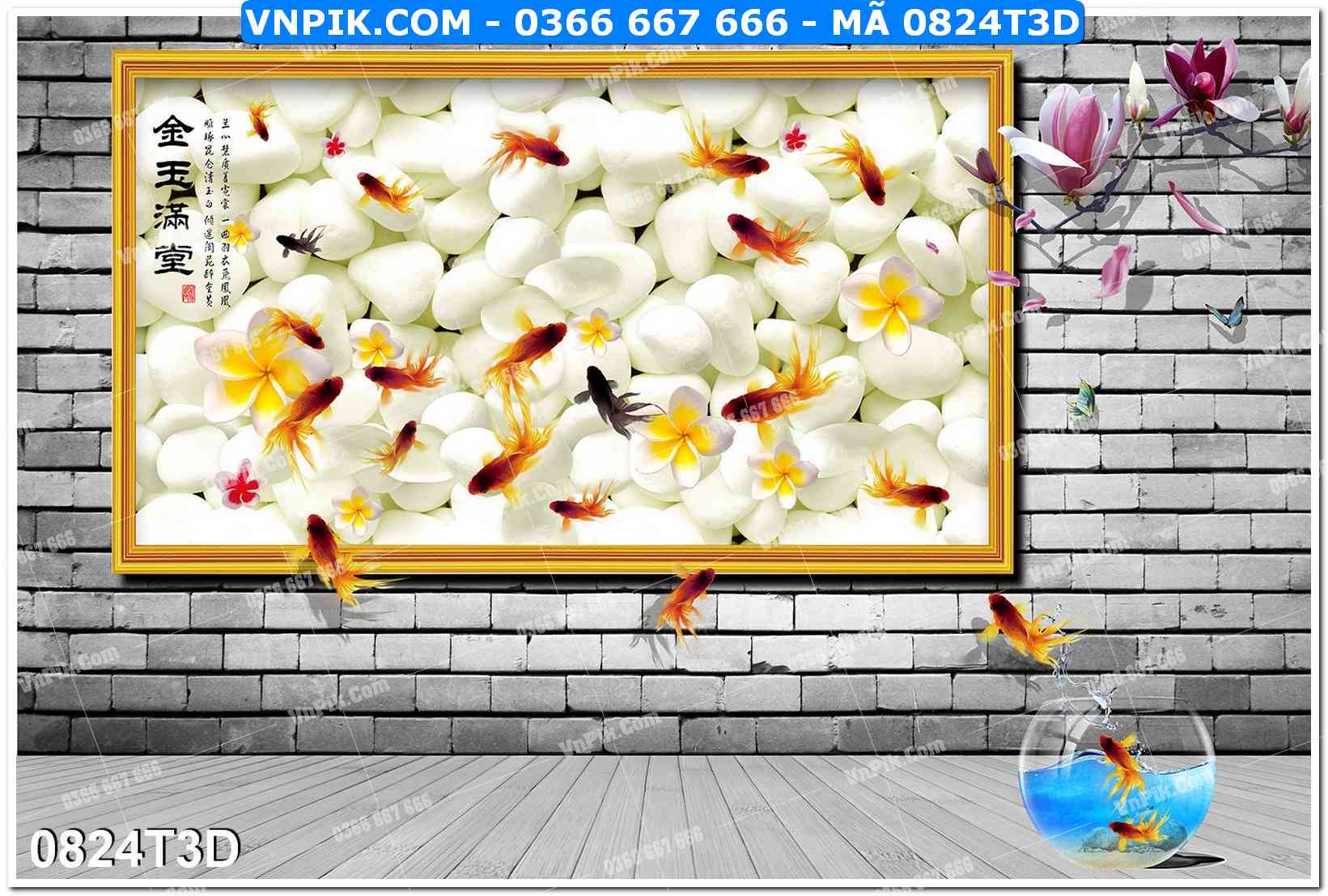 Trah Treo Tường – Tranh 3D Hiện Đại 0824T3D