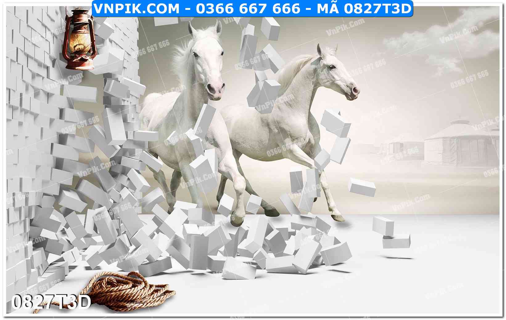 Trah Treo Tường – Tranh 3D Hiện Đại 0827T3D