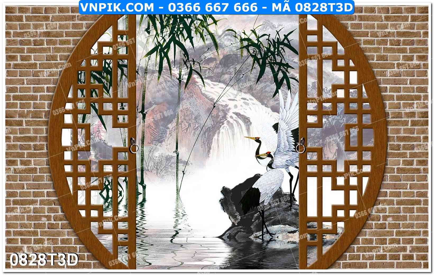 Trah Treo Tường – Tranh 3D Hiện Đại 0828T3D
