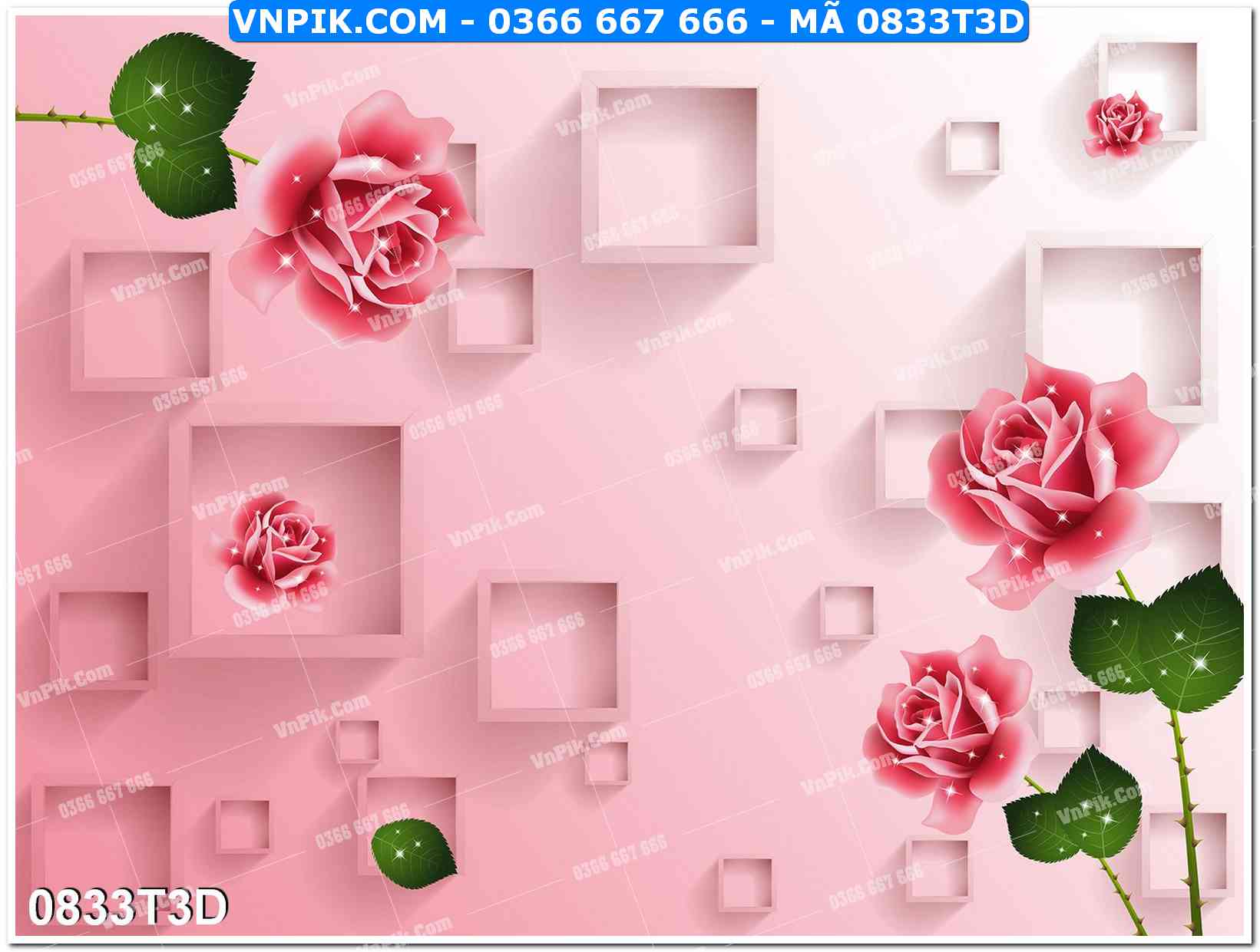 Trah Treo Tường – Tranh 3D Hiện Đại 0833T3D