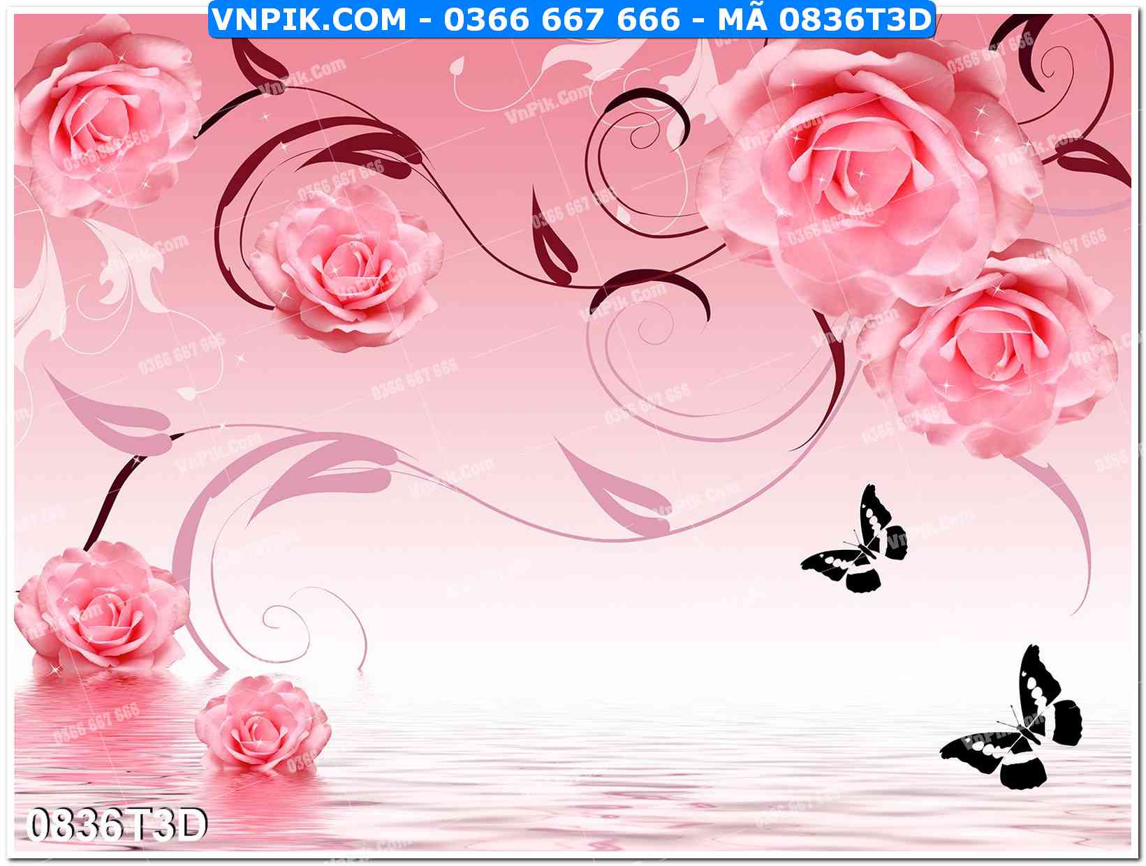 Trah Treo Tường – Tranh 3D Hiện Đại 0836T3D