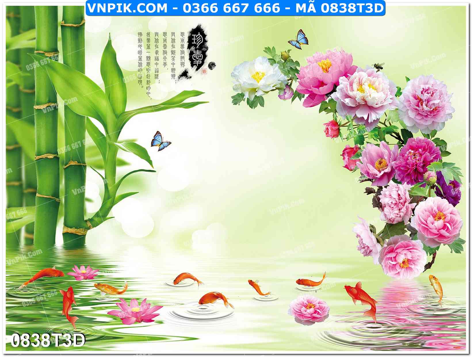 Trah Treo Tường – Tranh 3D Hiện Đại 0838T3D