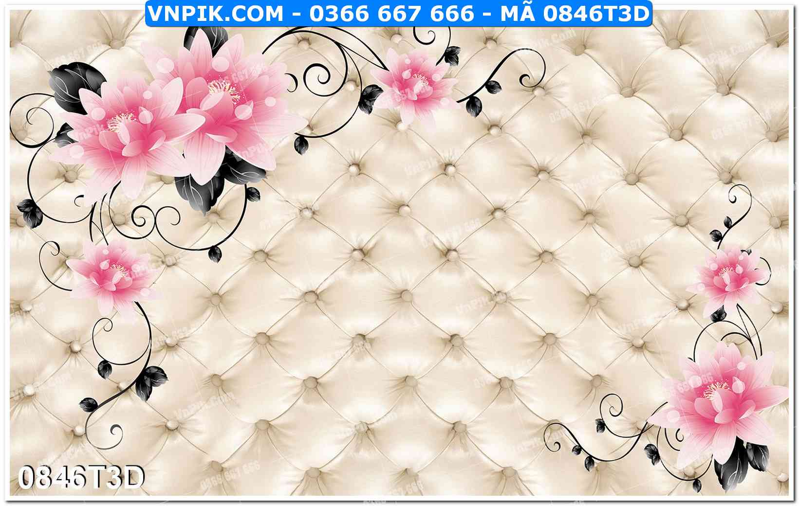 Trah Treo Tường – Tranh 3D Hiện Đại 0846T3D