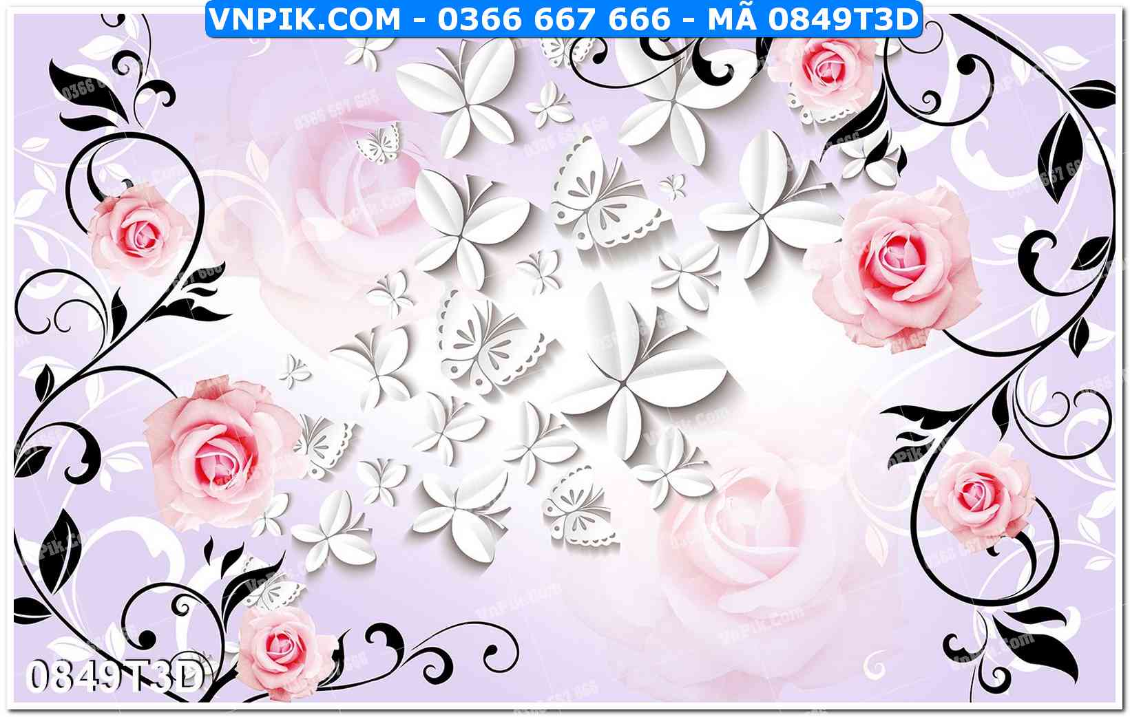 Trah Treo Tường – Tranh 3D Hiện Đại 0849T3D