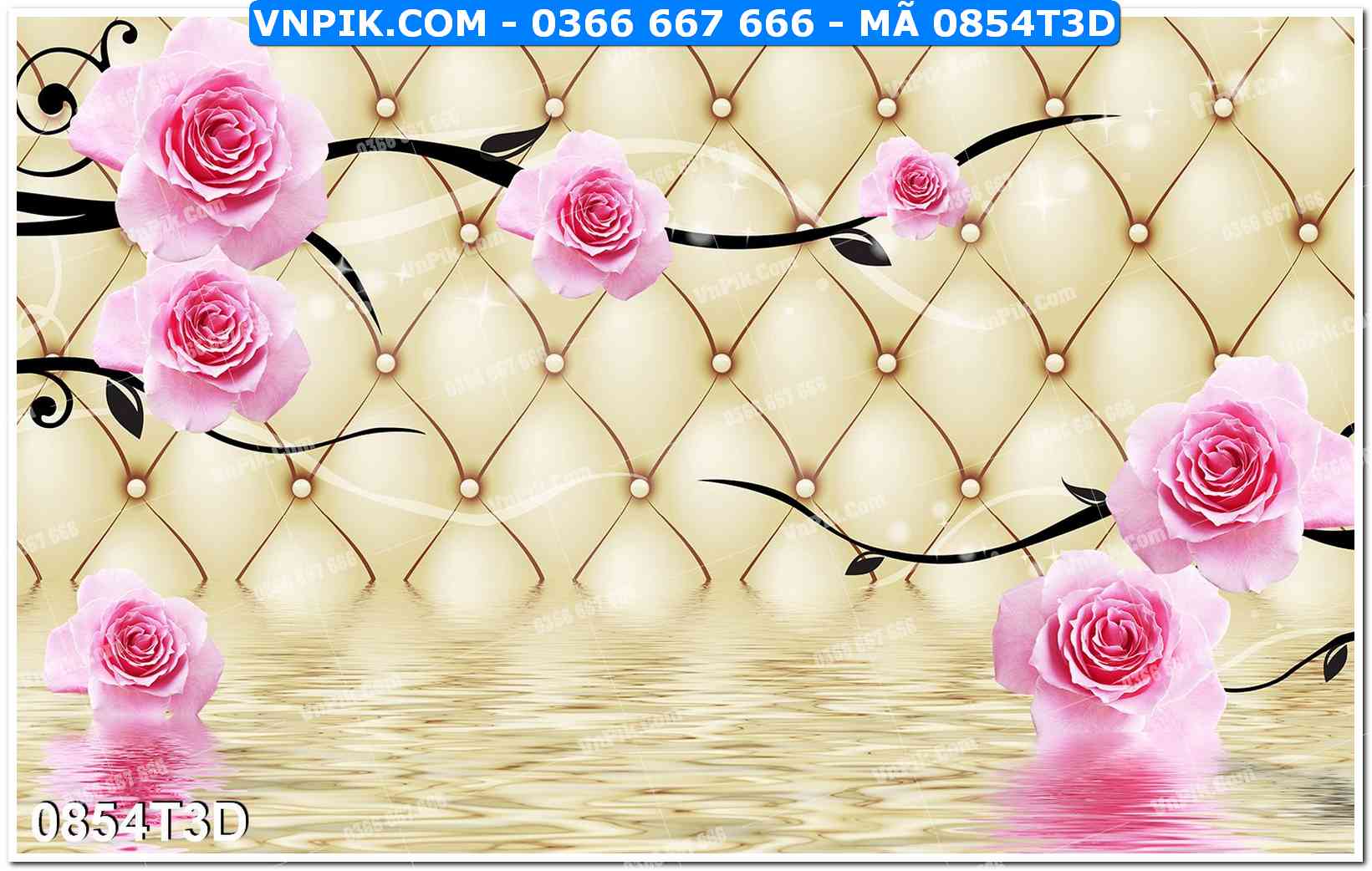 Trah Treo Tường – Tranh 3D Hiện Đại 0854T3D
