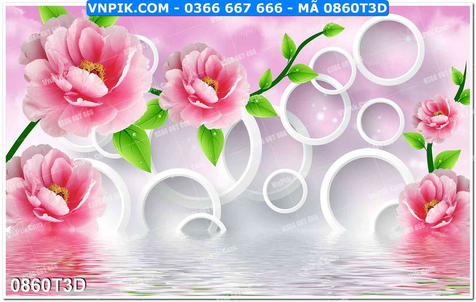 Trah Treo Tường – Tranh 3D Hiện Đại 0860T3D