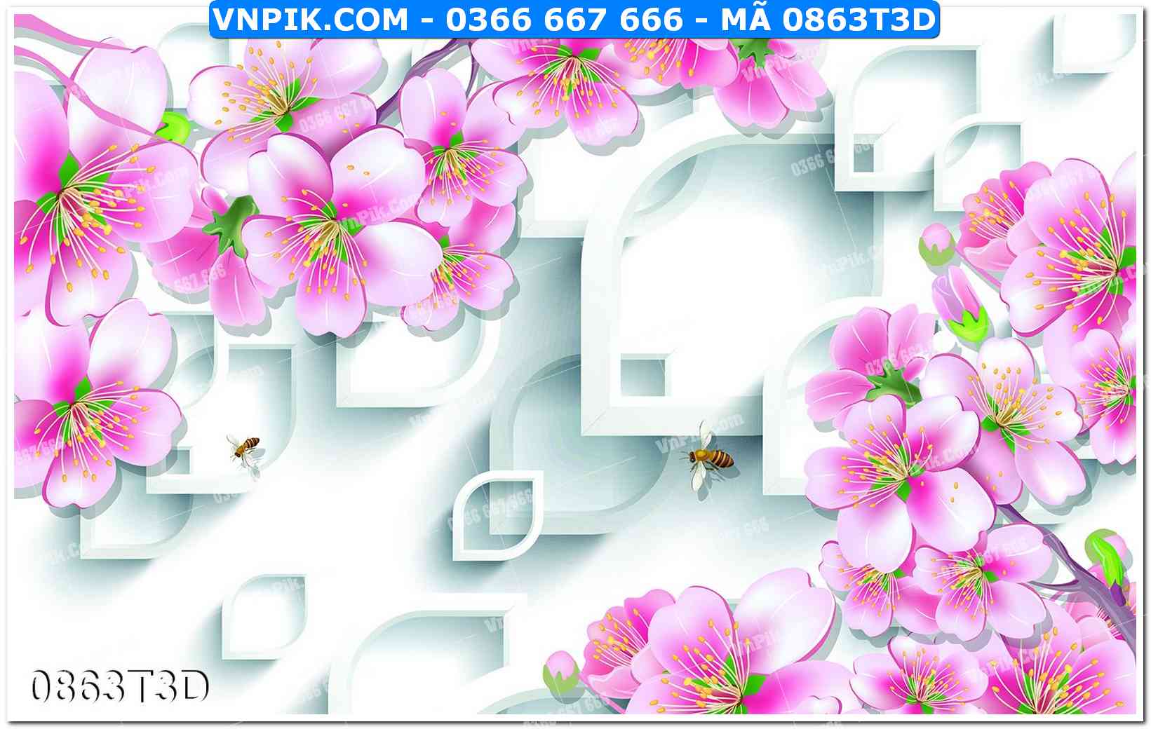 Trah Treo Tường – Tranh 3D Hiện Đại 0863T3D
